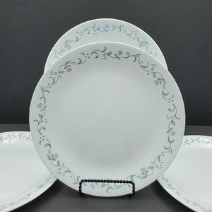 Corelle Country Cottage Dinner Plates Lavender Flowers Hearts Green Leaves